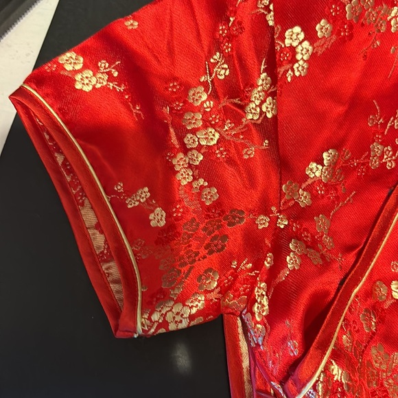 Shunli trading . Made in China  beautiful long red and gold dress. Size 32 . - Picture 11 of 11